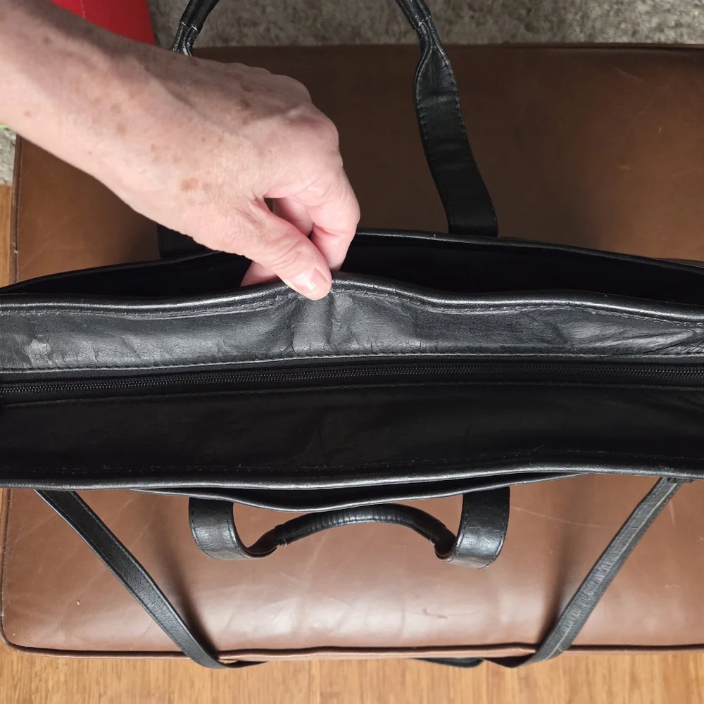 Wilson Black Leather Bag/Briefcase